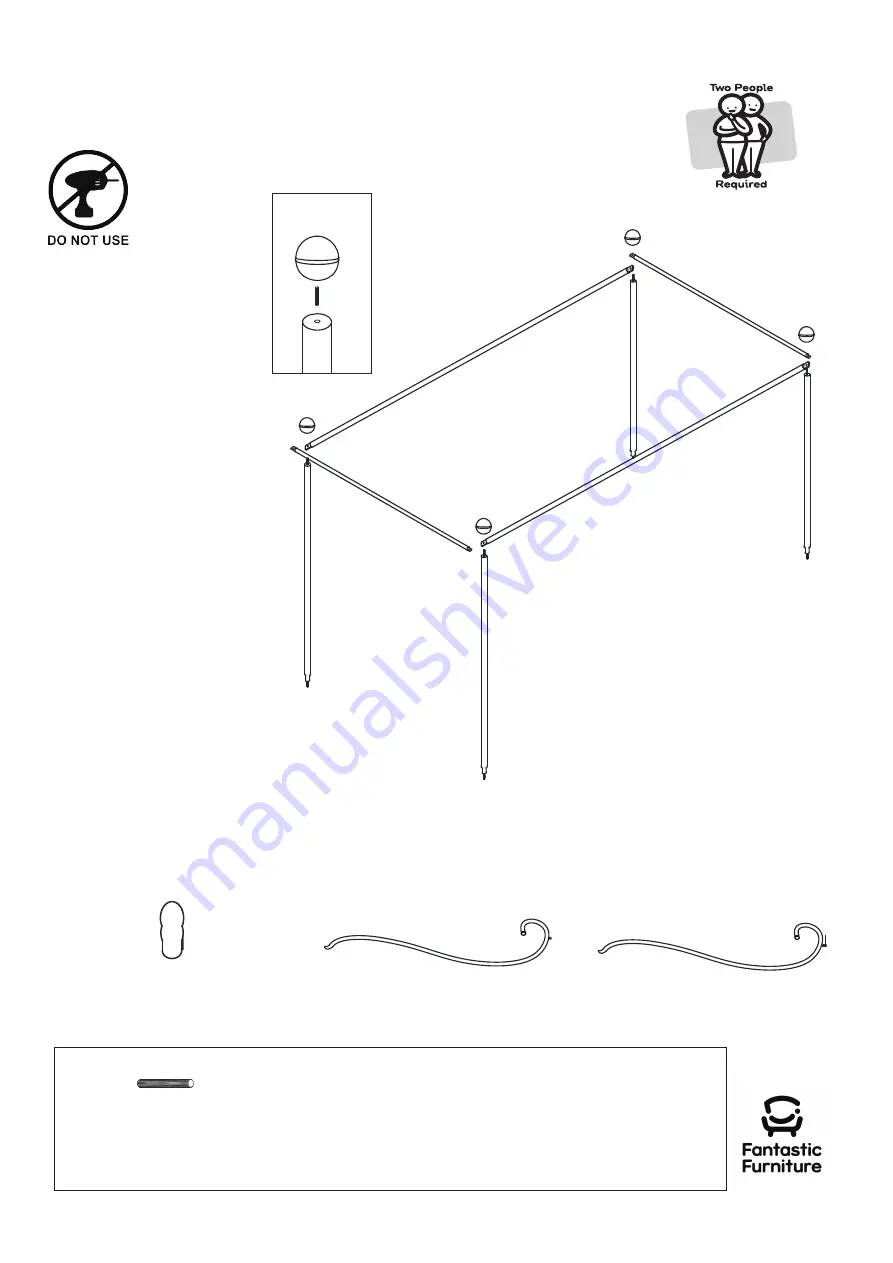 fantastic furniture Giselle 4 Post Extension Kit Скачать руководство пользователя страница 4