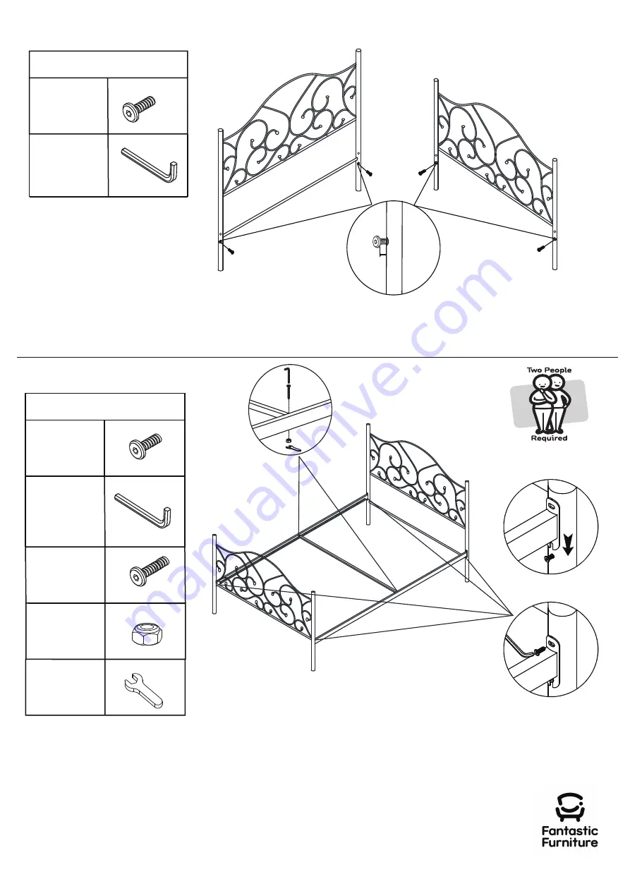 fantastic furniture Giselle 4 Post Extension Kit Скачать руководство пользователя страница 13