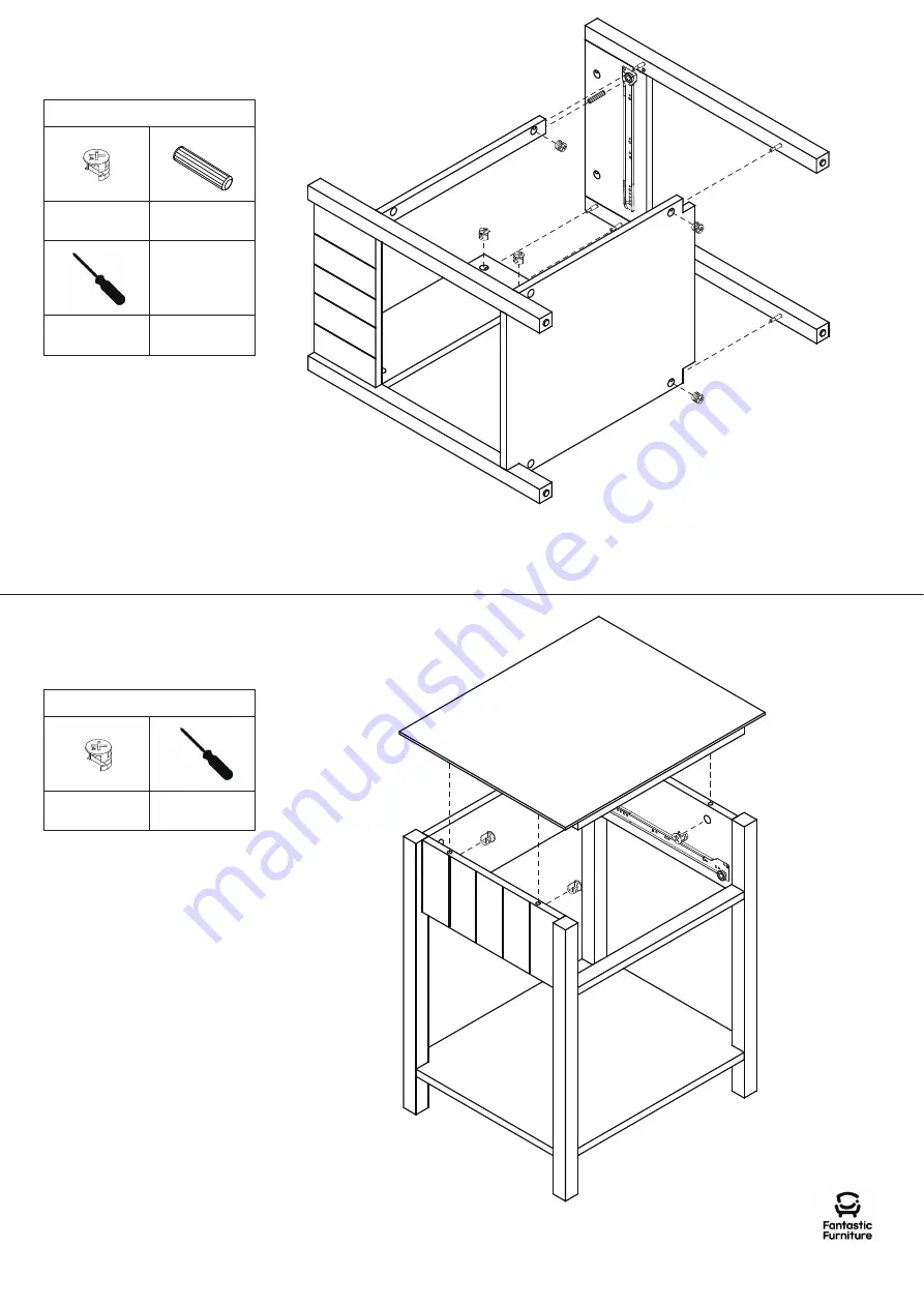 fantastic furniture Hamilton Bedside 1 Drawer Manual Download Page 7