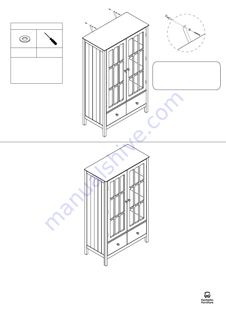 fantastic furniture Hamilton Display Cabinet 1 Drawer Manual Download Page 13