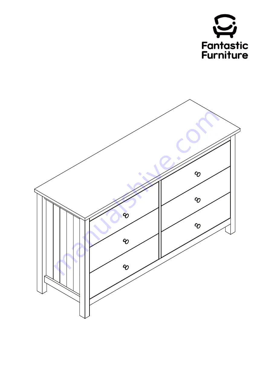 fantastic furniture Hamilton Dresser 6 Drawer Manual Download Page 1