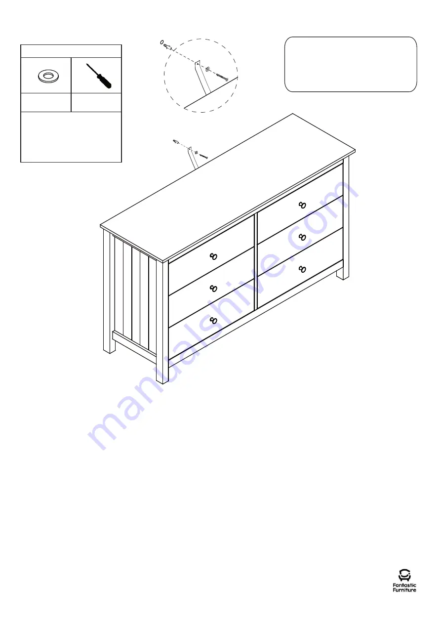 fantastic furniture Hamilton Dresser 6 Drawer Скачать руководство пользователя страница 15