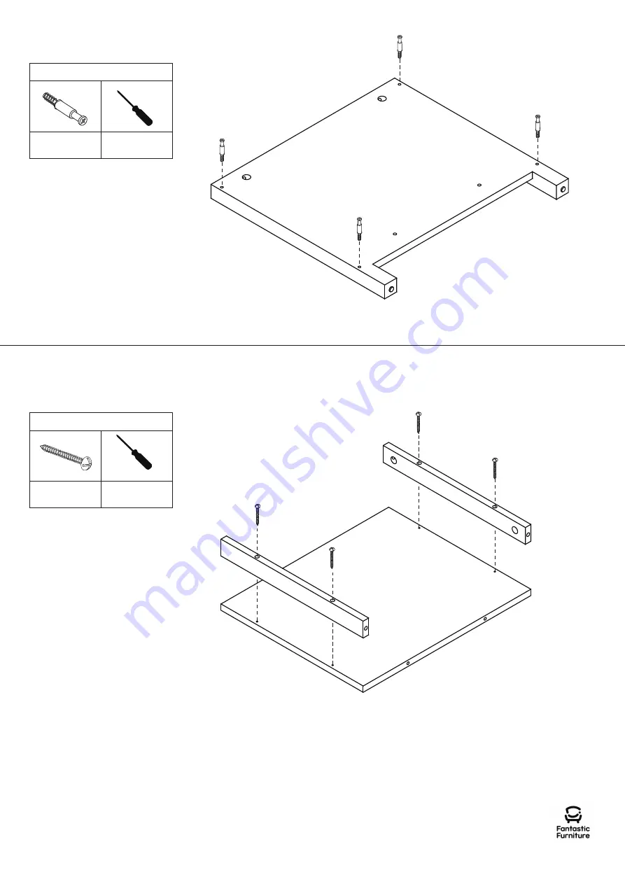 fantastic furniture Hamilton Side Table Square Manual Download Page 5