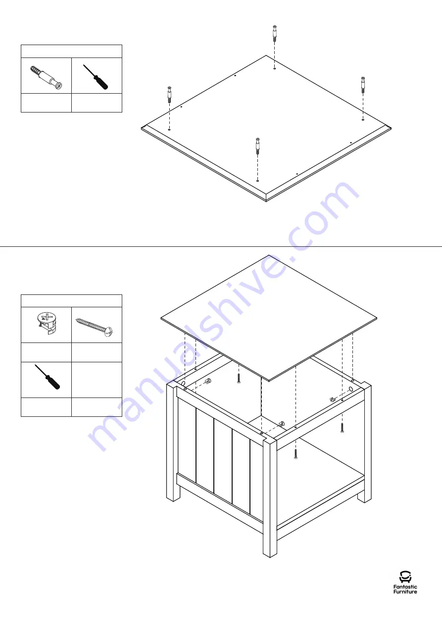 fantastic furniture Hamilton Side Table Square Manual Download Page 7