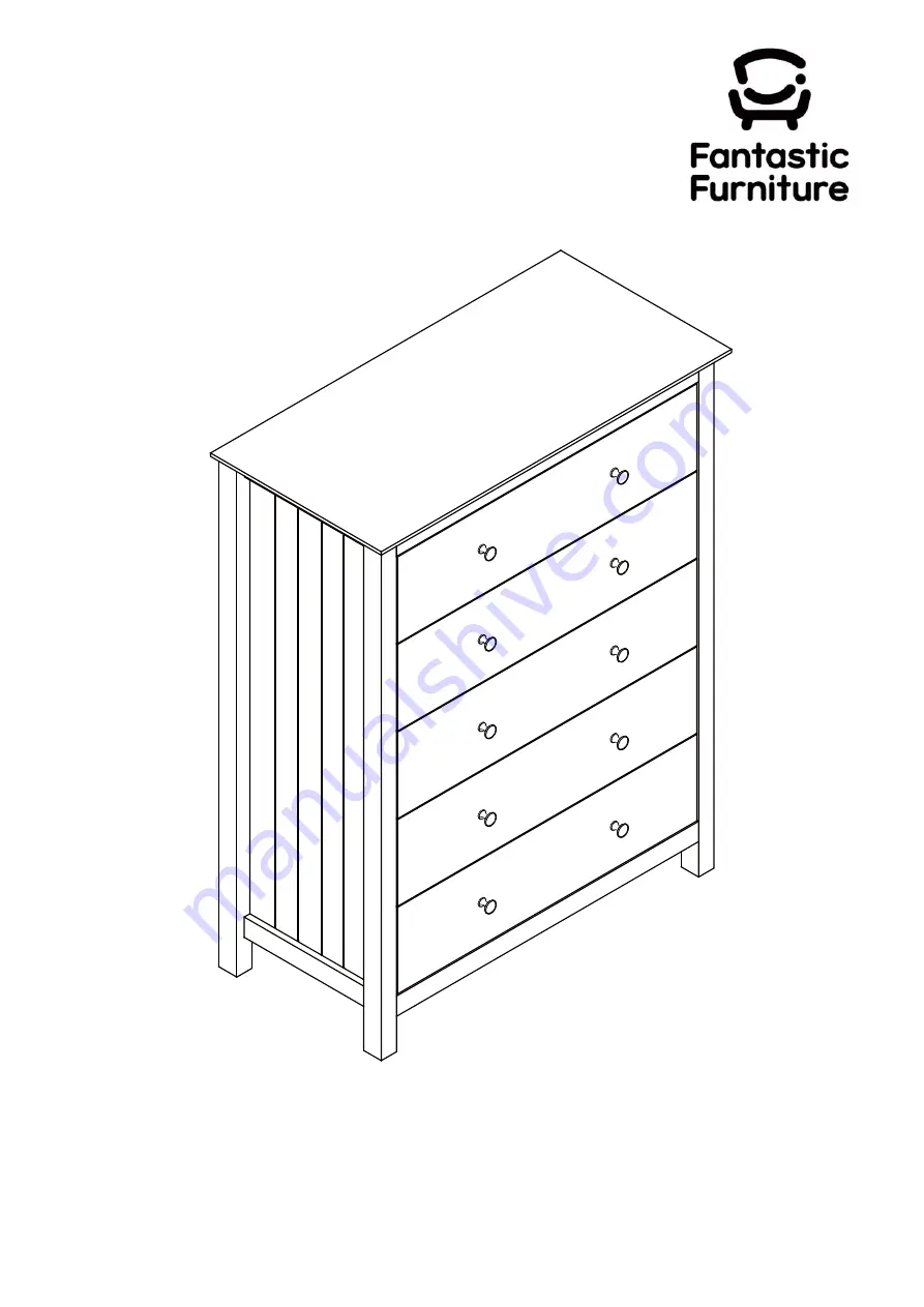 fantastic furniture Hamilton Tallboy 5 Drawer Скачать руководство пользователя страница 1