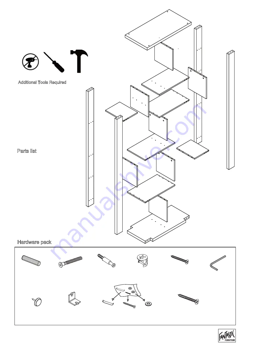 fantastic furniture HAVANA Bookcase Manual Download Page 4