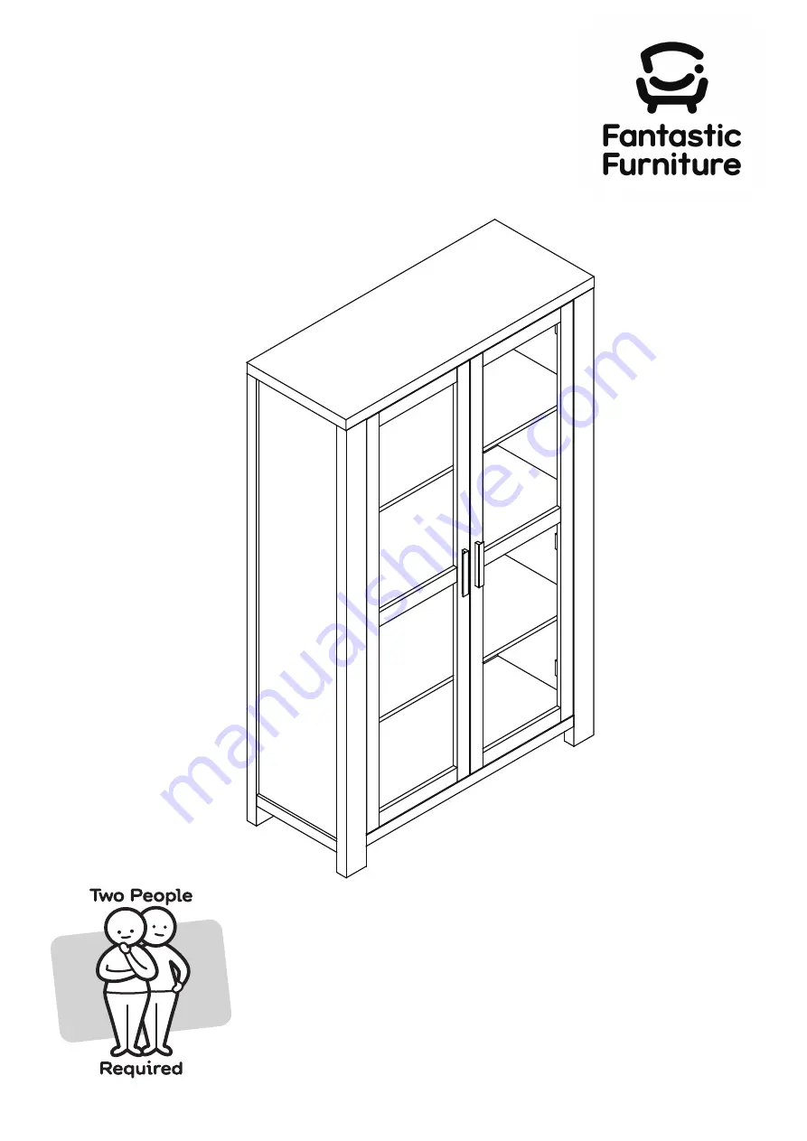 fantastic furniture Havana Display Cabinet 2 Door Скачать руководство пользователя страница 1