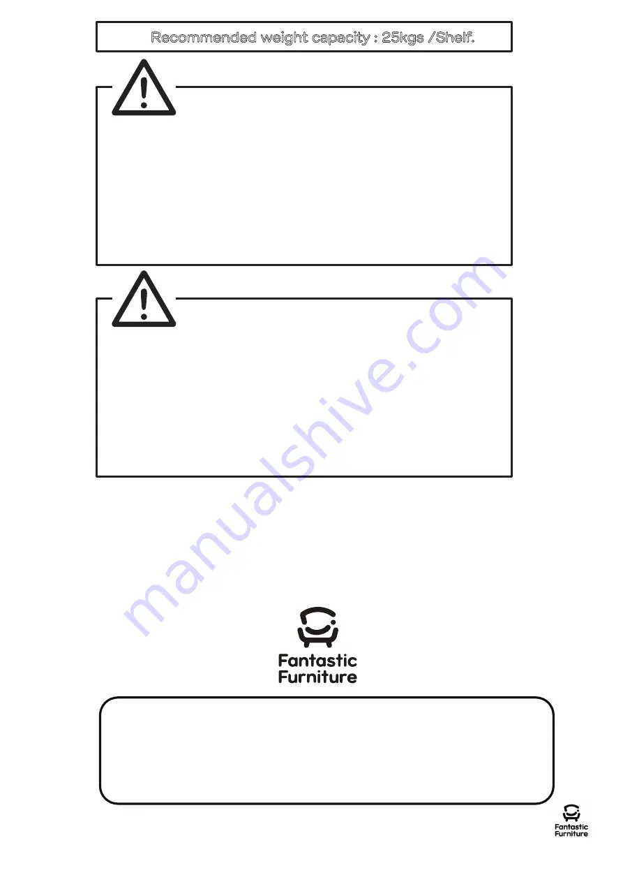 fantastic furniture Havana Display Cabinet 2 Door Manual Download Page 2