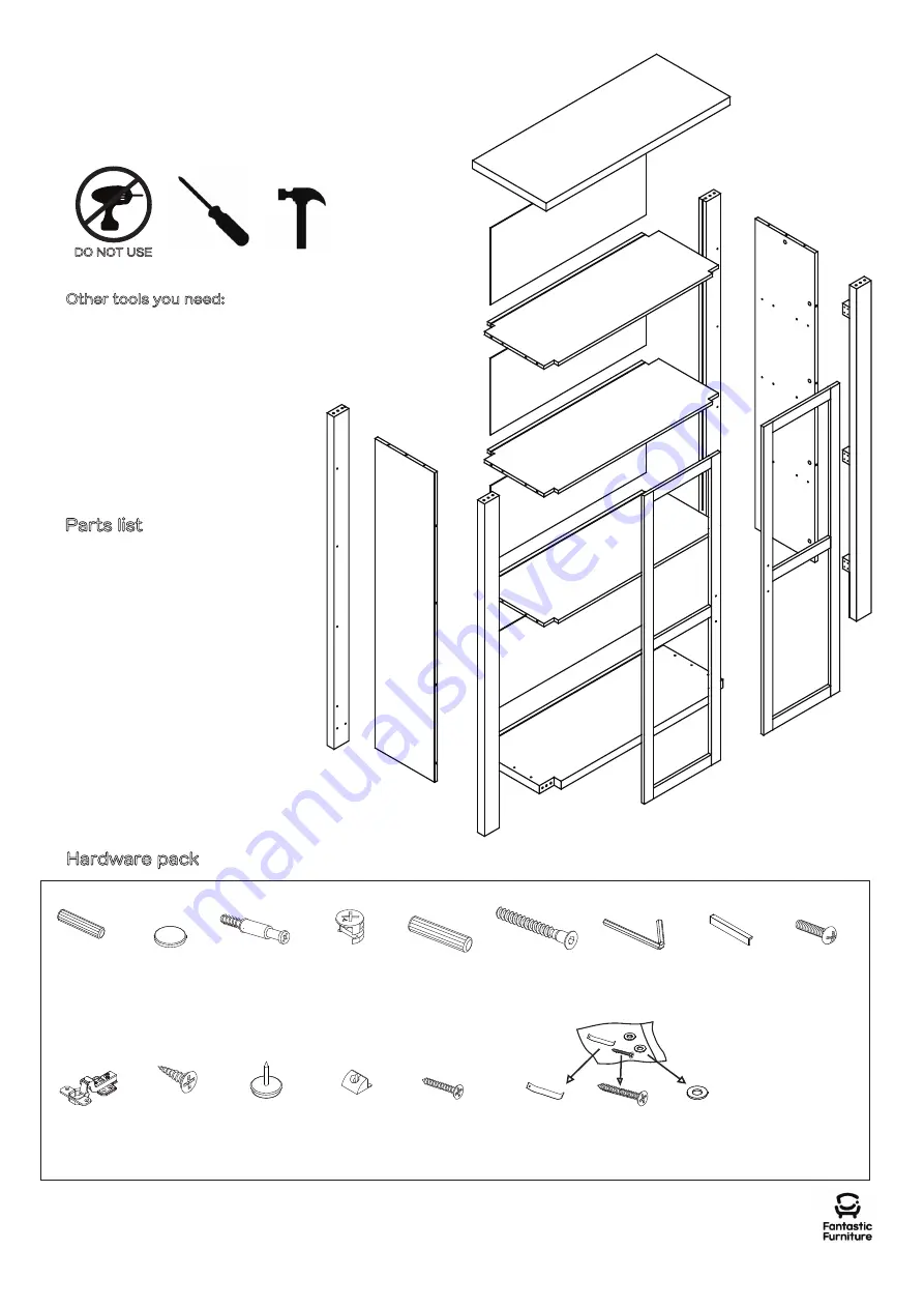 fantastic furniture Havana Display Cabinet 2 Door Manual Download Page 4