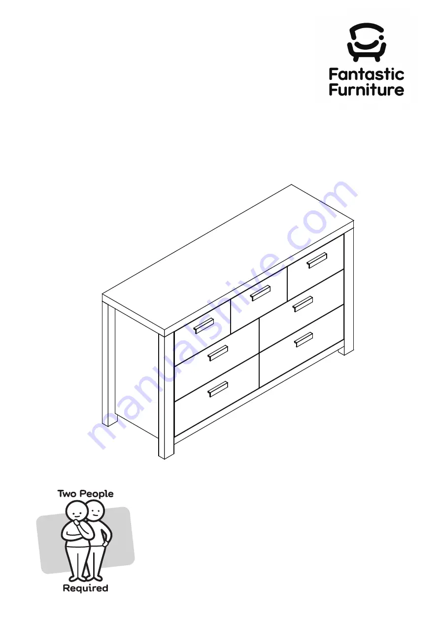 fantastic furniture Havana Dresser 7 Drawer Скачать руководство пользователя страница 1