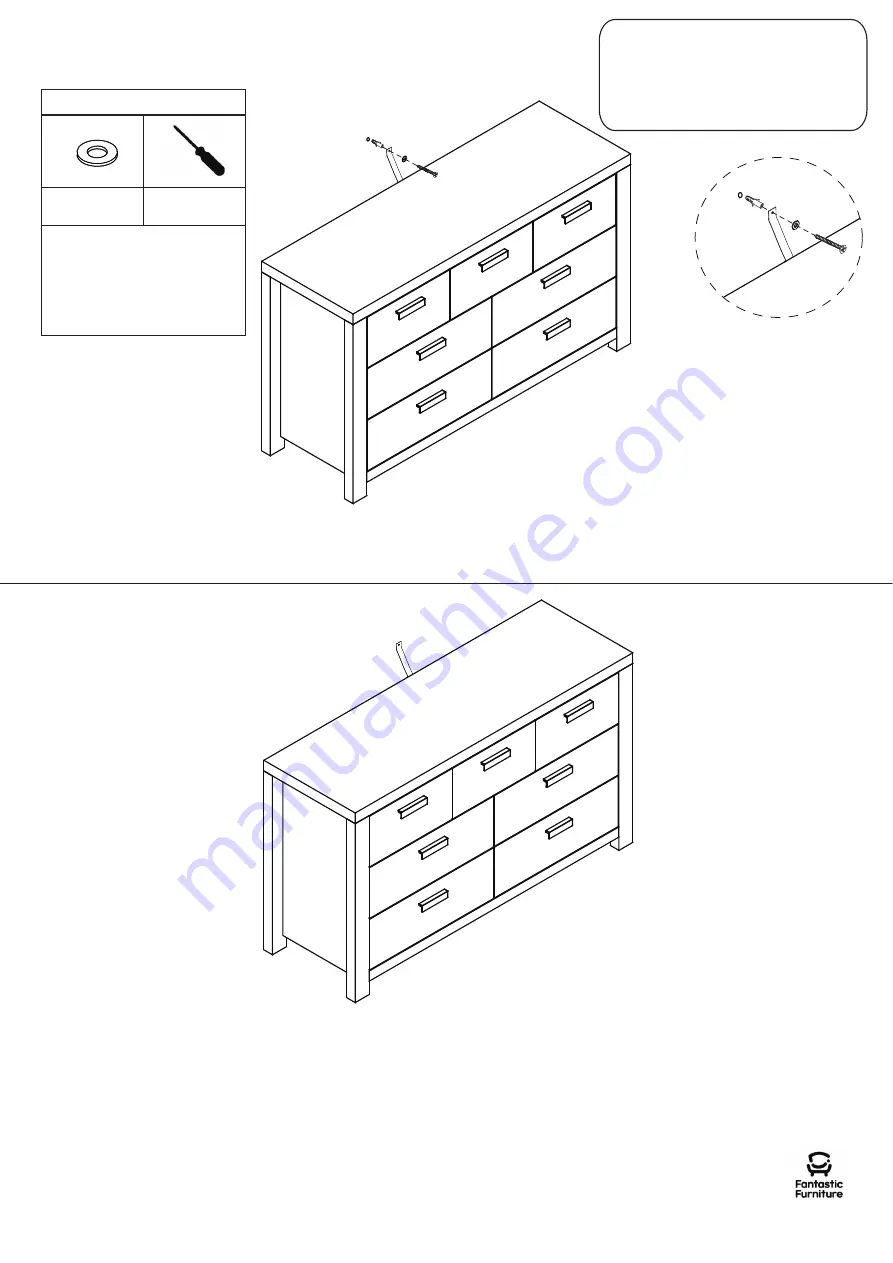 fantastic furniture Havana Dresser 7 Drawer Скачать руководство пользователя страница 18