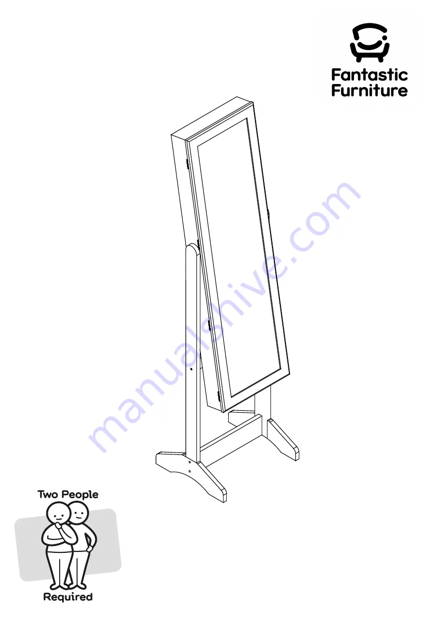 fantastic furniture HAYMAN Storage Mirror White Скачать руководство пользователя страница 1