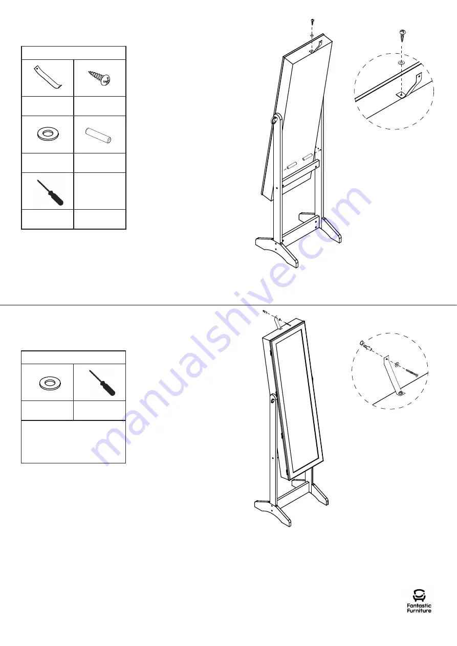 fantastic furniture HAYMAN Storage Mirror White Скачать руководство пользователя страница 9