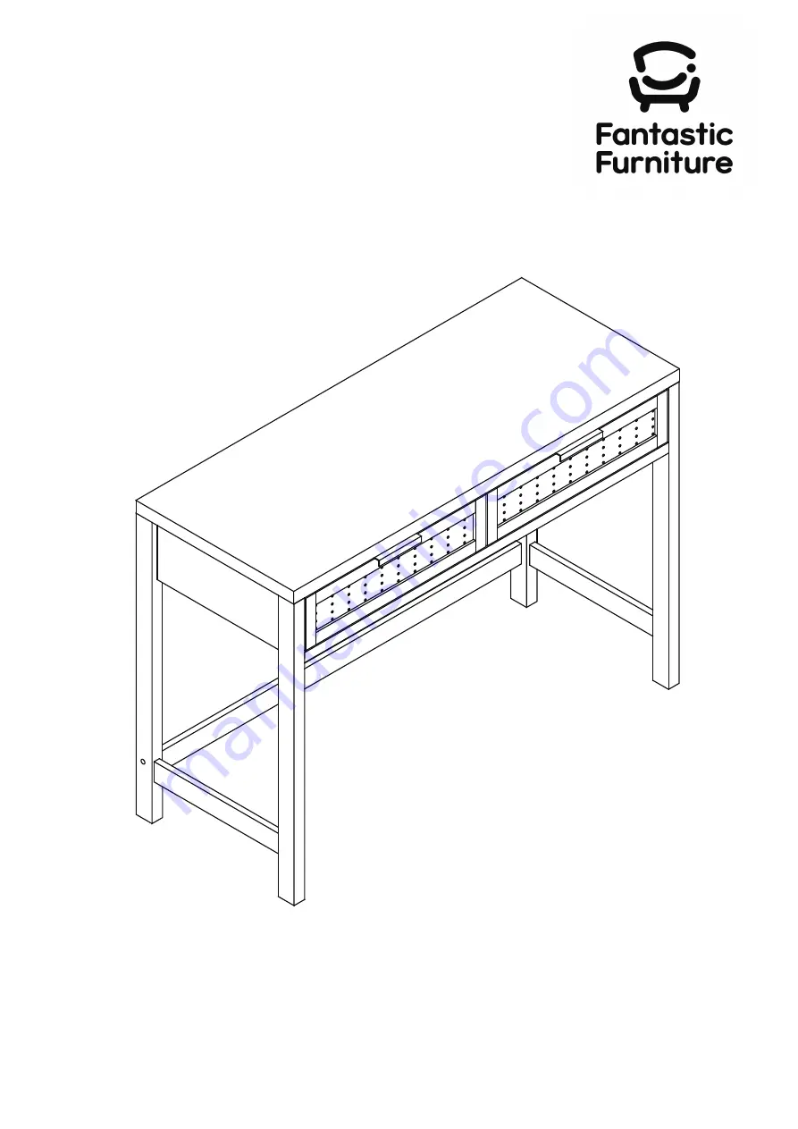 fantastic furniture Haywood Desk 2 Drawer Скачать руководство пользователя страница 1