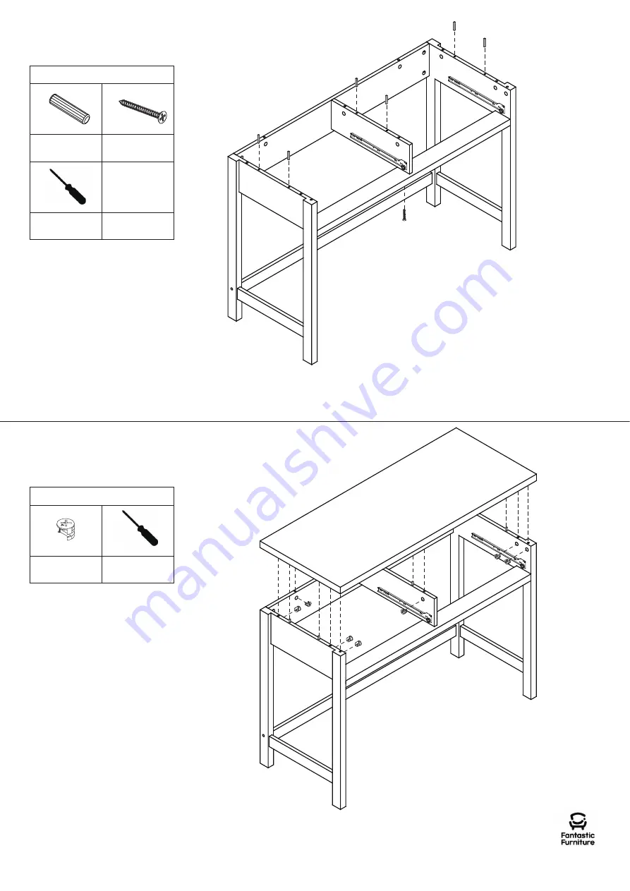 fantastic furniture Haywood Desk 2 Drawer Manual Download Page 9