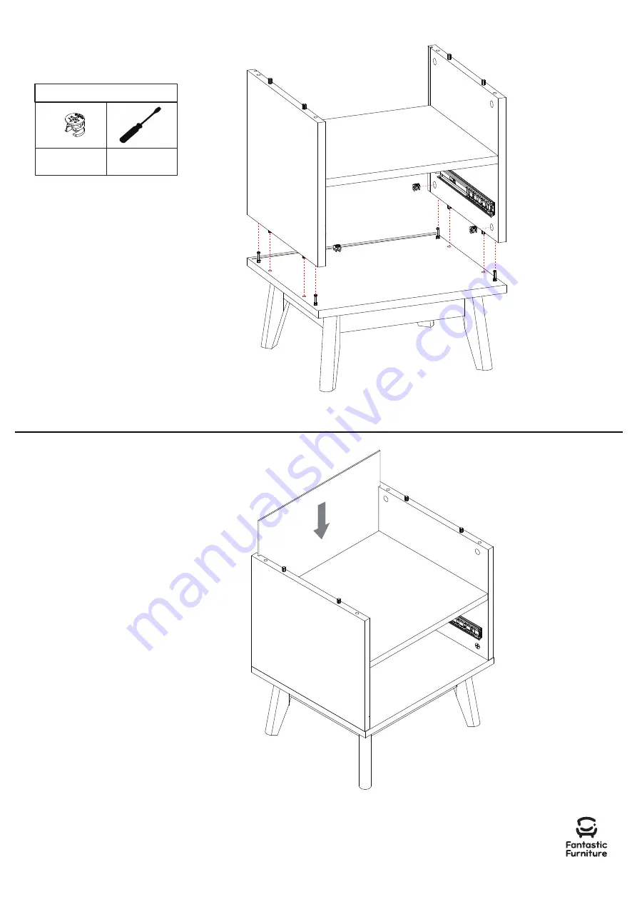 fantastic furniture Java Bedside 1 Drawer Manual Download Page 9