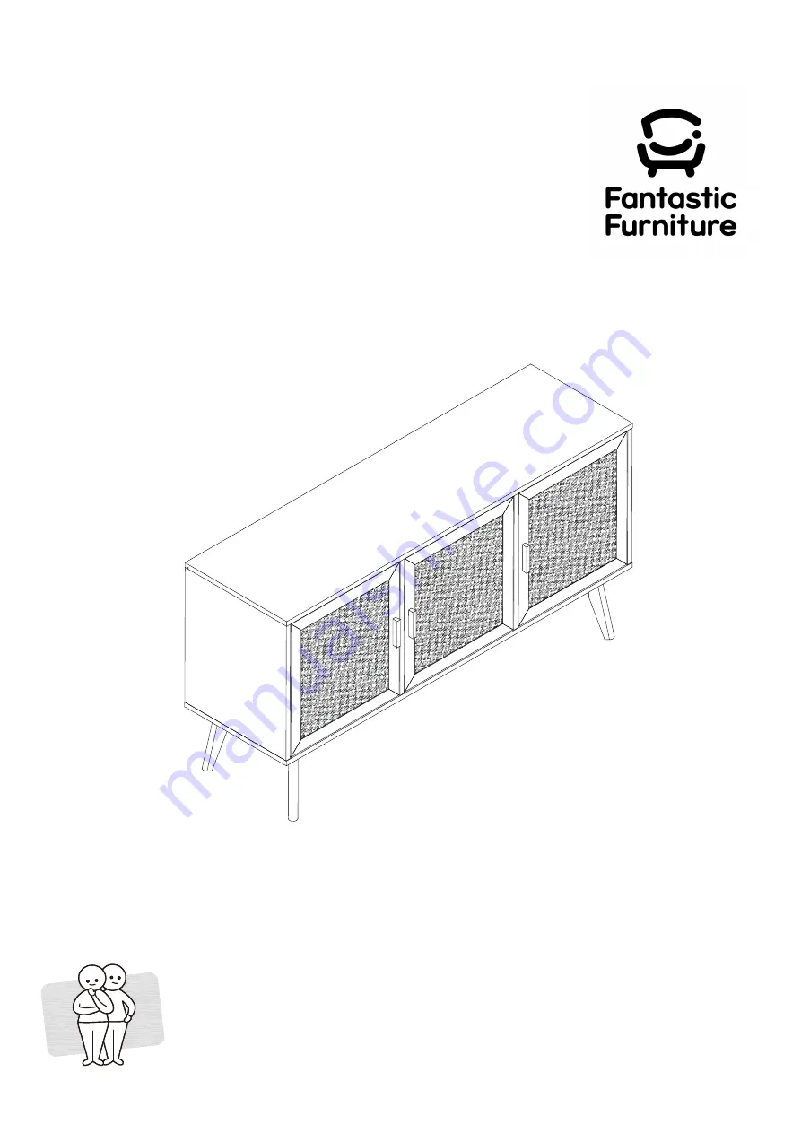 fantastic furniture Java Buffet 3 Door Manual Download Page 1