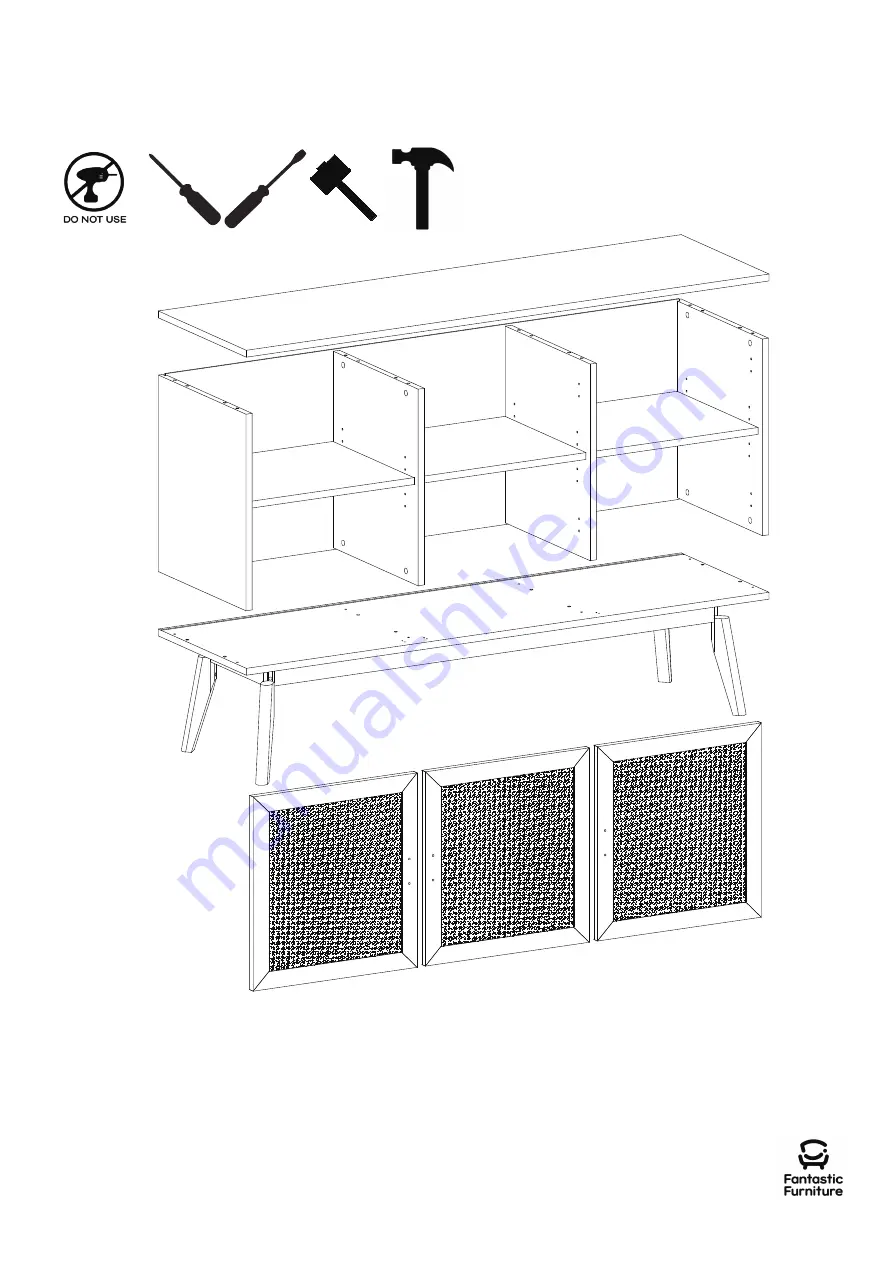 fantastic furniture Java Buffet 3 Door Скачать руководство пользователя страница 4