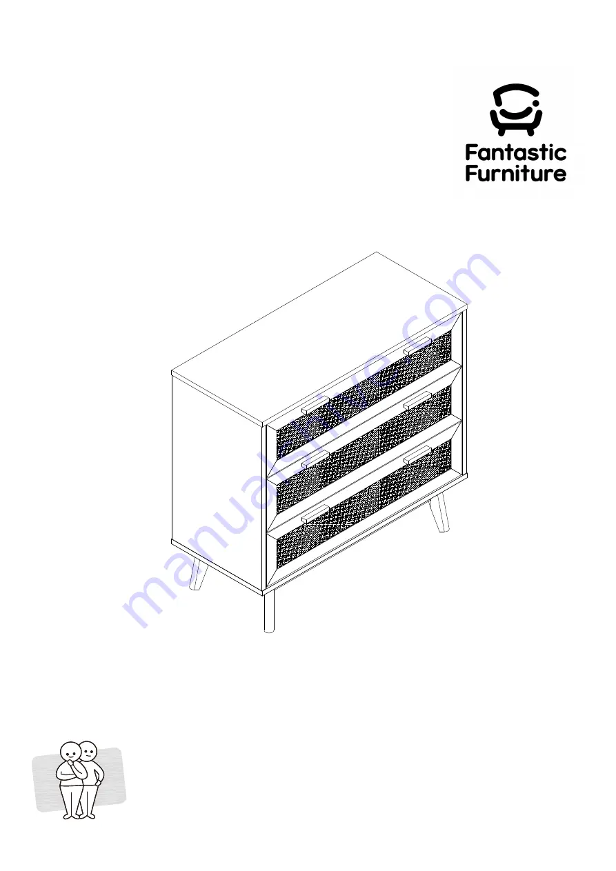 fantastic furniture Java Dresser 3 Drawer Скачать руководство пользователя страница 1