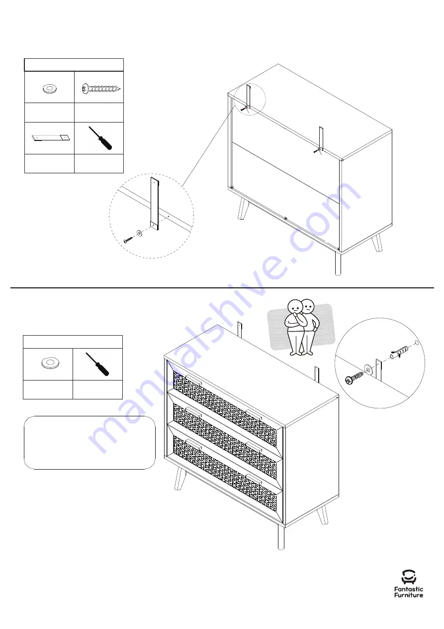 fantastic furniture Java Dresser 3 Drawer Скачать руководство пользователя страница 16