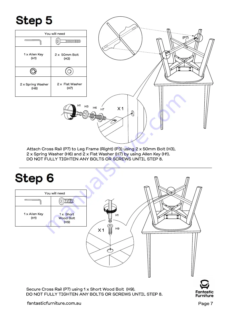 fantastic furniture Java Table D6 Manual Download Page 13