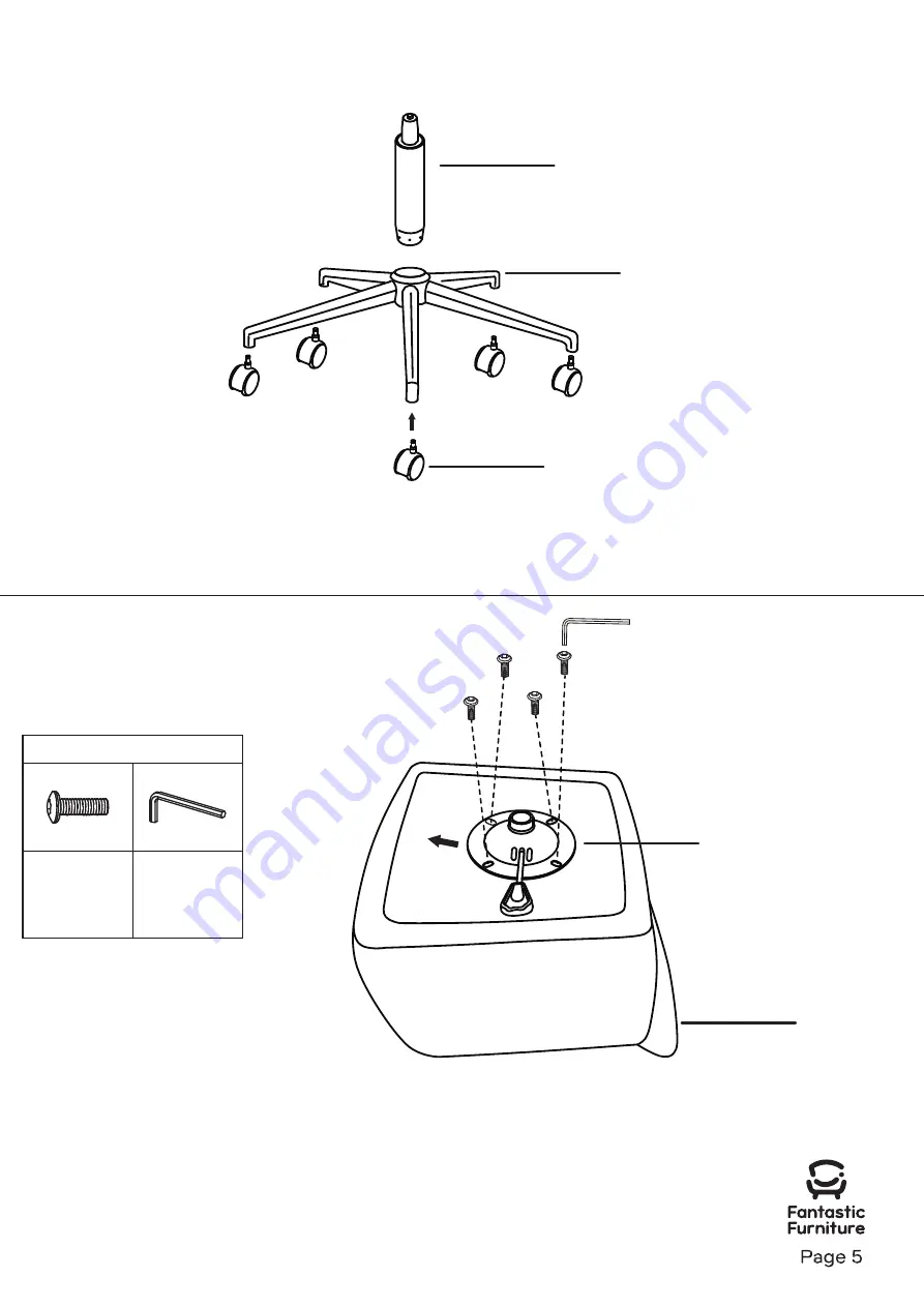 fantastic furniture KiKi Office Chair Скачать руководство пользователя страница 5