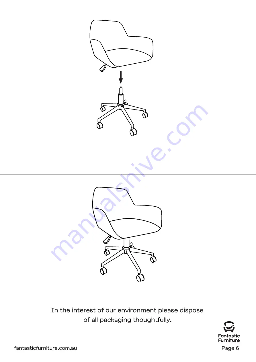 fantastic furniture KiKi Office Chair Manual Download Page 6