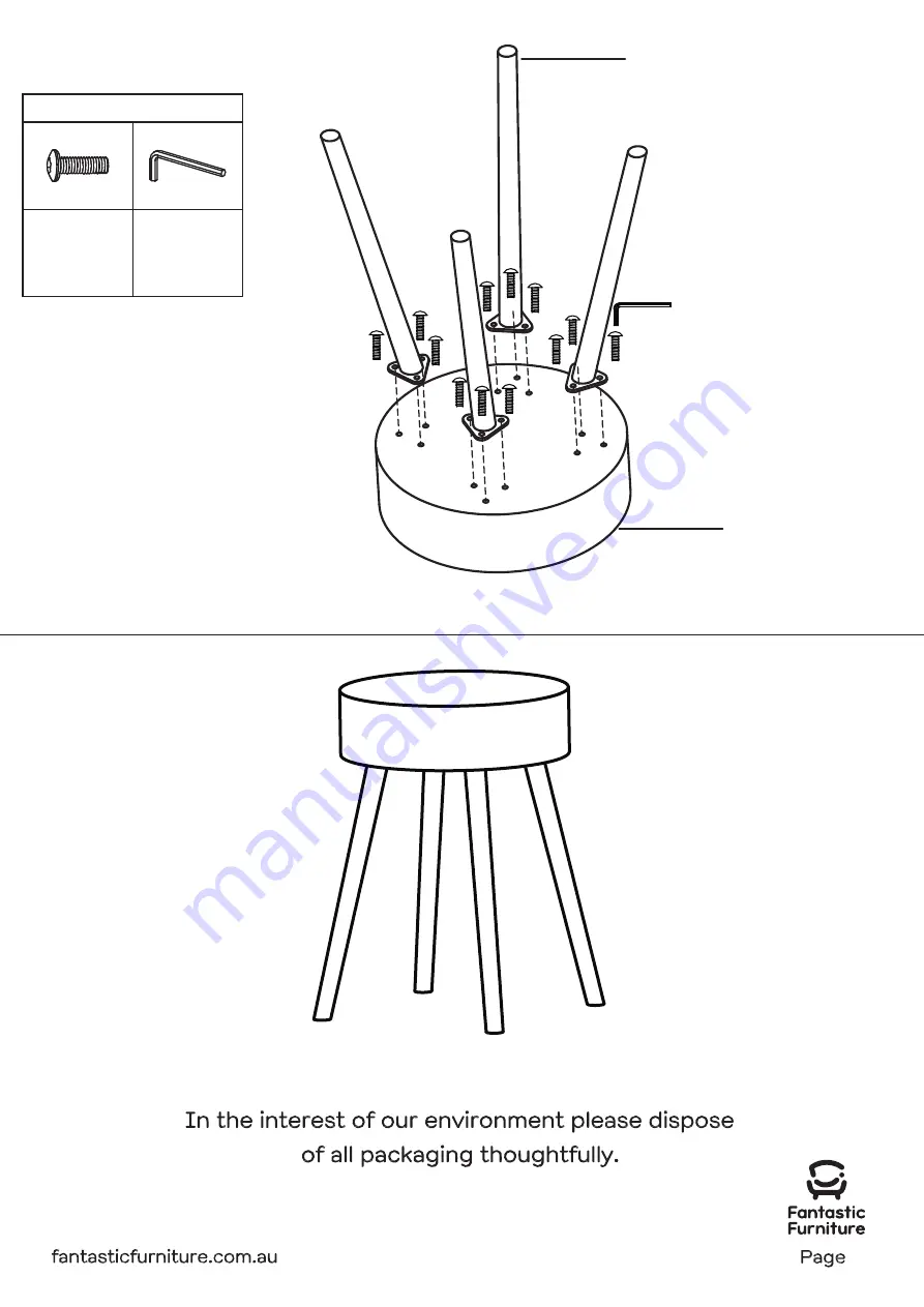 fantastic furniture KiKi Ottoman Скачать руководство пользователя страница 5