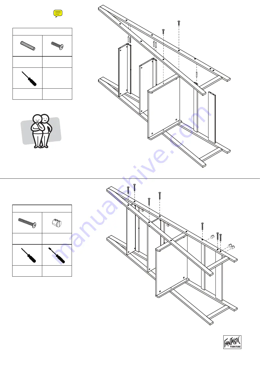 fantastic furniture LEAN Bookcase Desk Large Narrow Скачать руководство пользователя страница 8