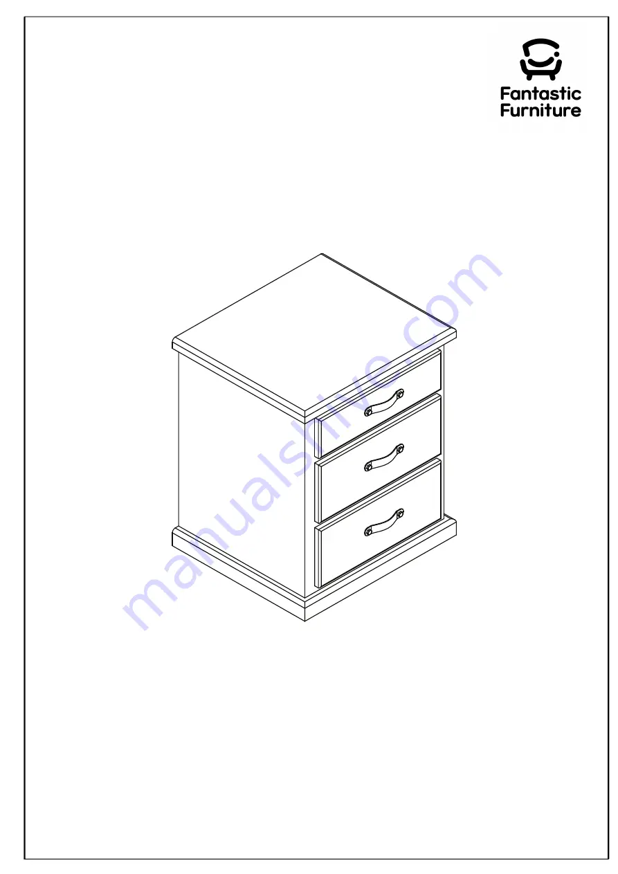 fantastic furniture LONGREACH Bedside 3 Drawer Maple Assembly Instructions Manual Download Page 1