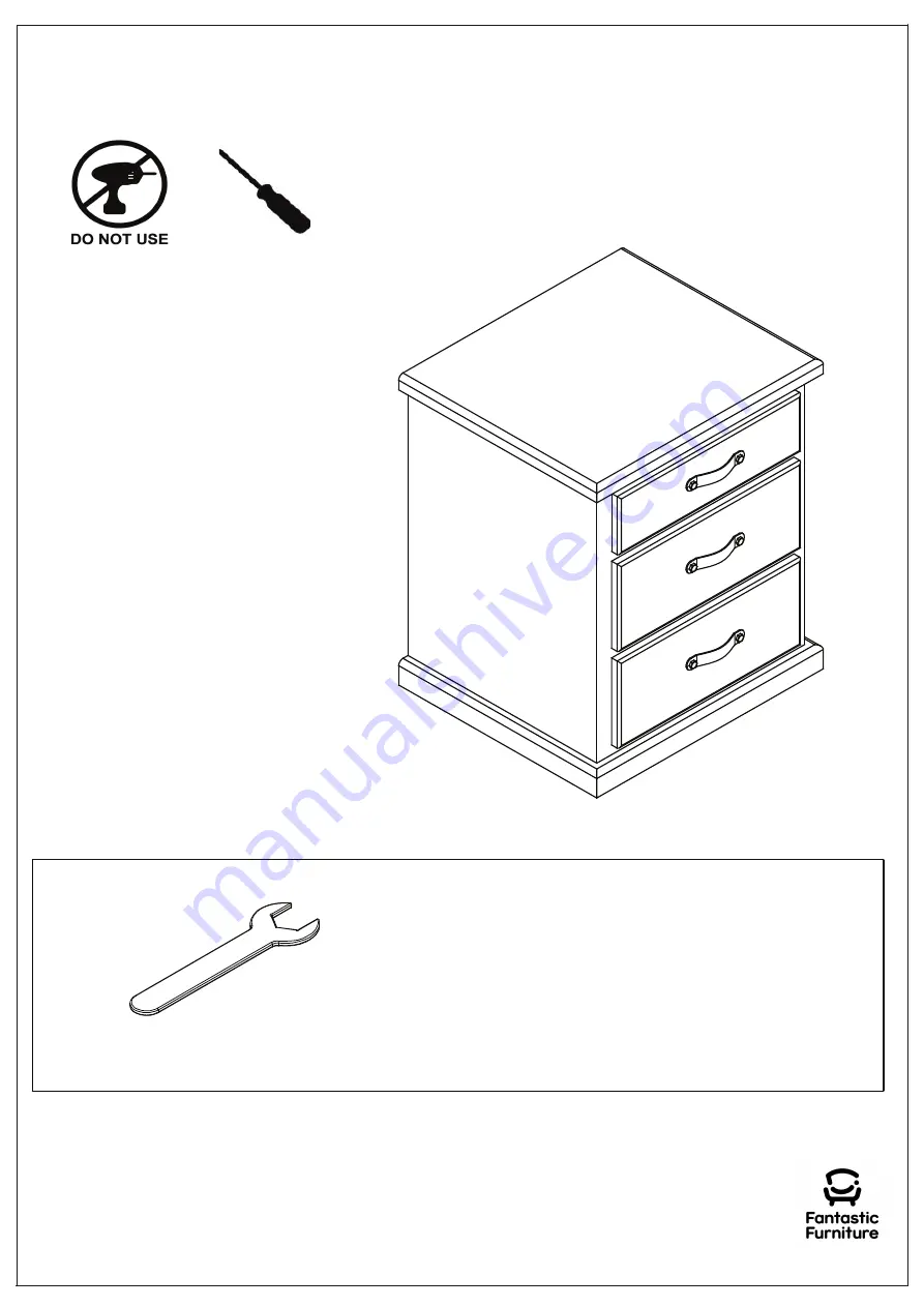 fantastic furniture LONGREACH Bedside 3 Drawer Maple Assembly Instructions Manual Download Page 4