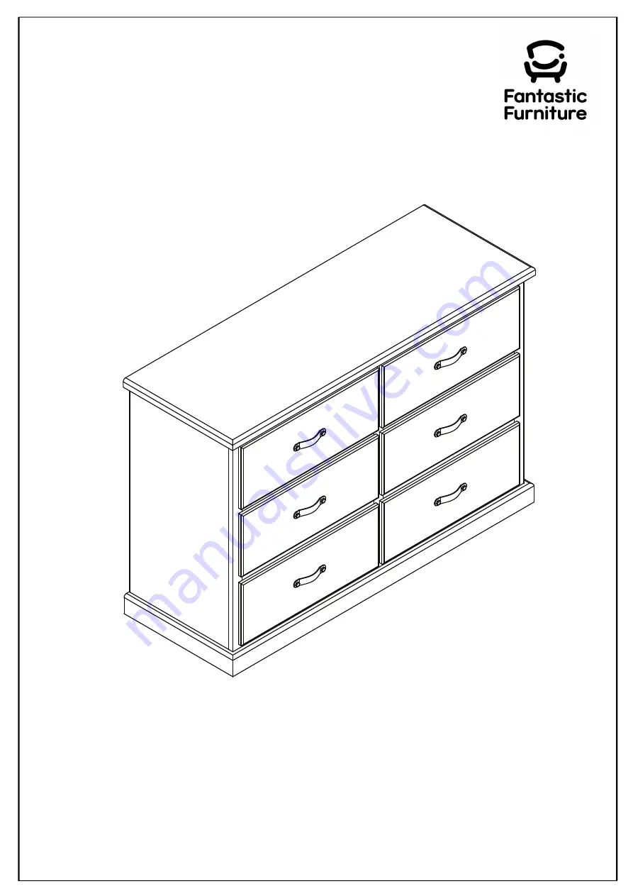 fantastic furniture LONGREACH Dresser 6 Drawer Maple Скачать руководство пользователя страница 1