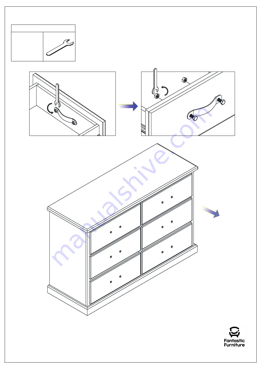 fantastic furniture LONGREACH Dresser 6 Drawer Maple Скачать руководство пользователя страница 5