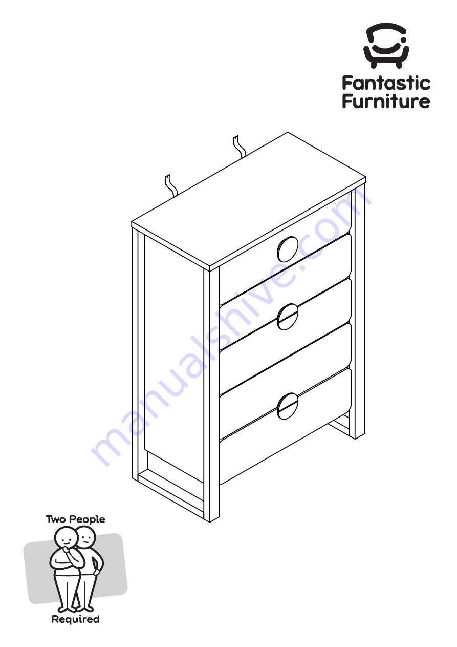 fantastic furniture Lunar Bedside 2 Drawer Скачать руководство пользователя страница 1