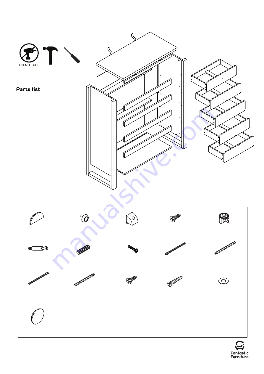 fantastic furniture Lunar Bedside 2 Drawer Скачать руководство пользователя страница 4