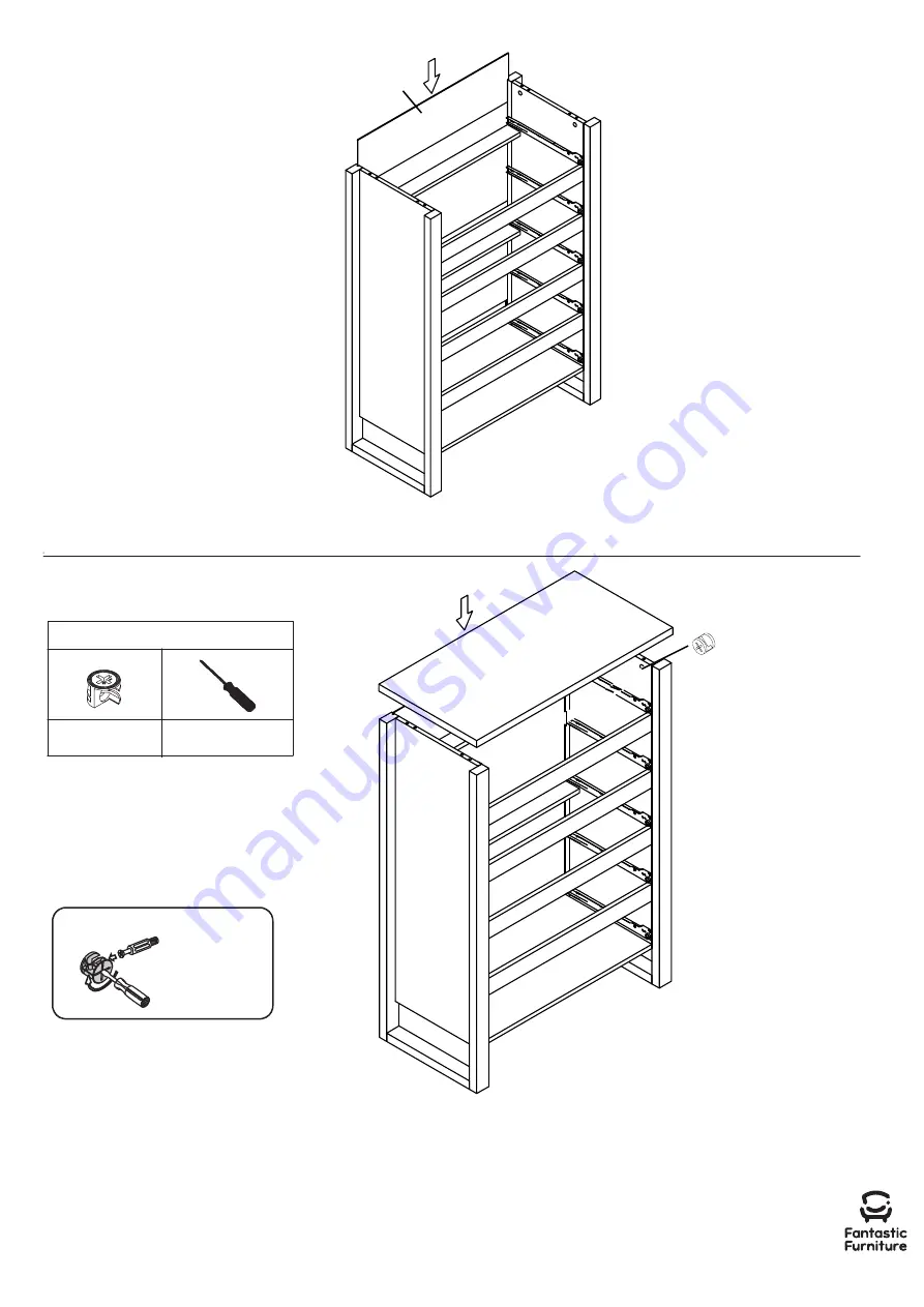 fantastic furniture Lunar Bedside 2 Drawer Assembly Instructions Manual Download Page 8