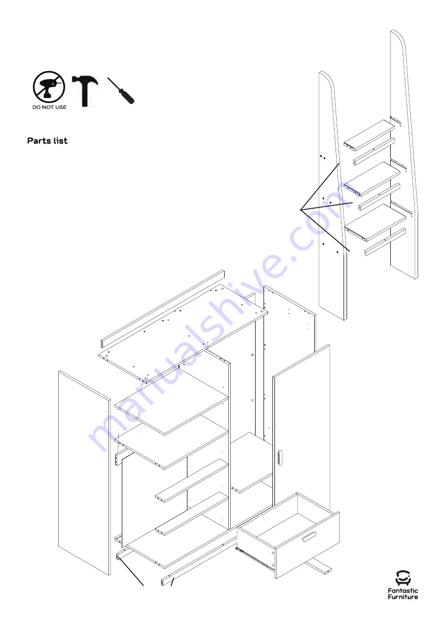 fantastic furniture Lunar King Single Loft Bunk Скачать руководство пользователя страница 5