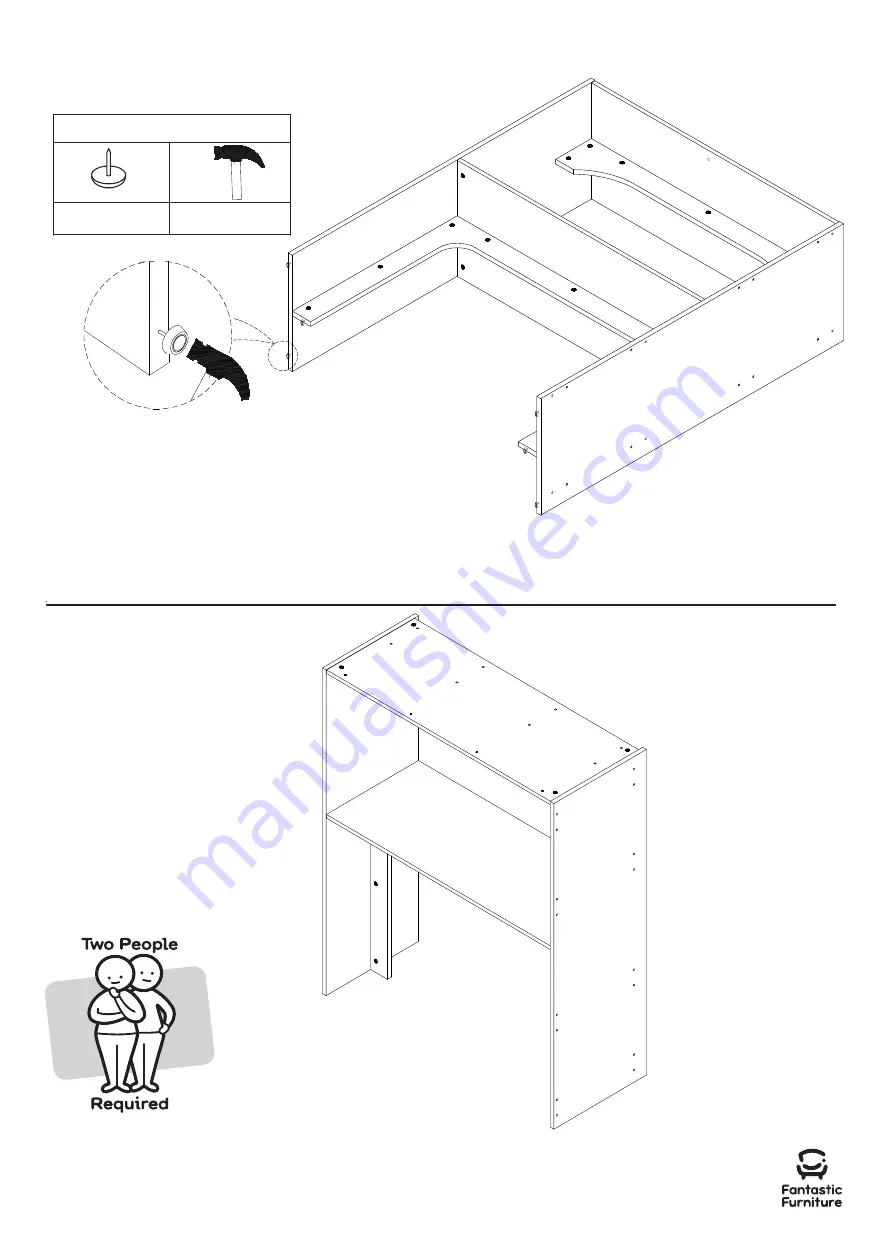 fantastic furniture Lunar King Single Loft Bunk Скачать руководство пользователя страница 10