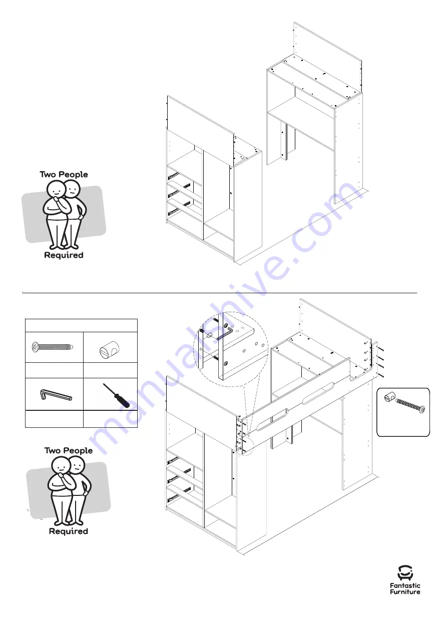 fantastic furniture Lunar King Single Loft Bunk Скачать руководство пользователя страница 24