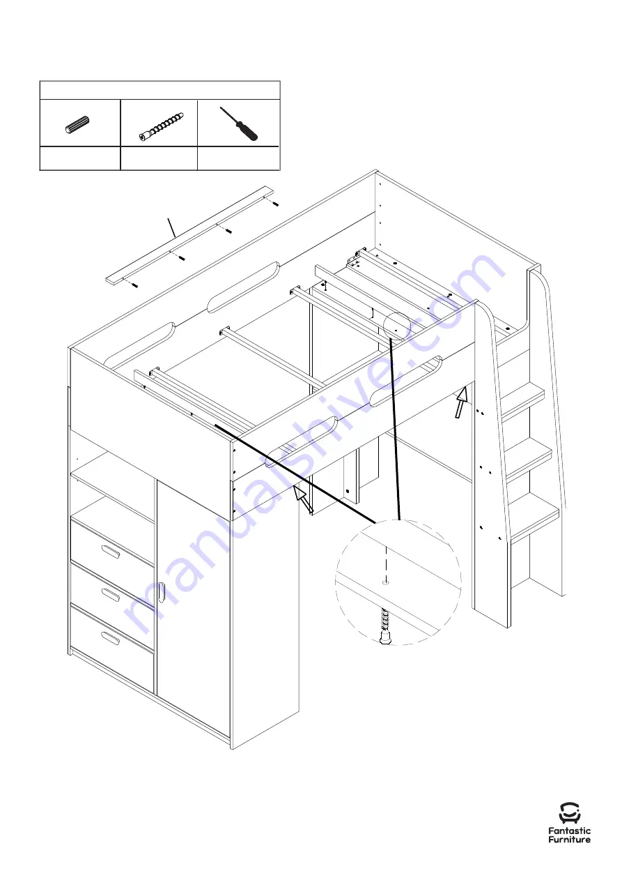 fantastic furniture Lunar King Single Loft Bunk Скачать руководство пользователя страница 30