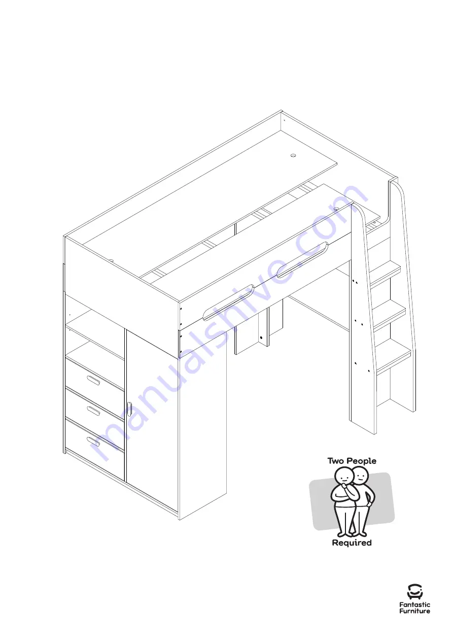 fantastic furniture Lunar King Single Loft Bunk Скачать руководство пользователя страница 31