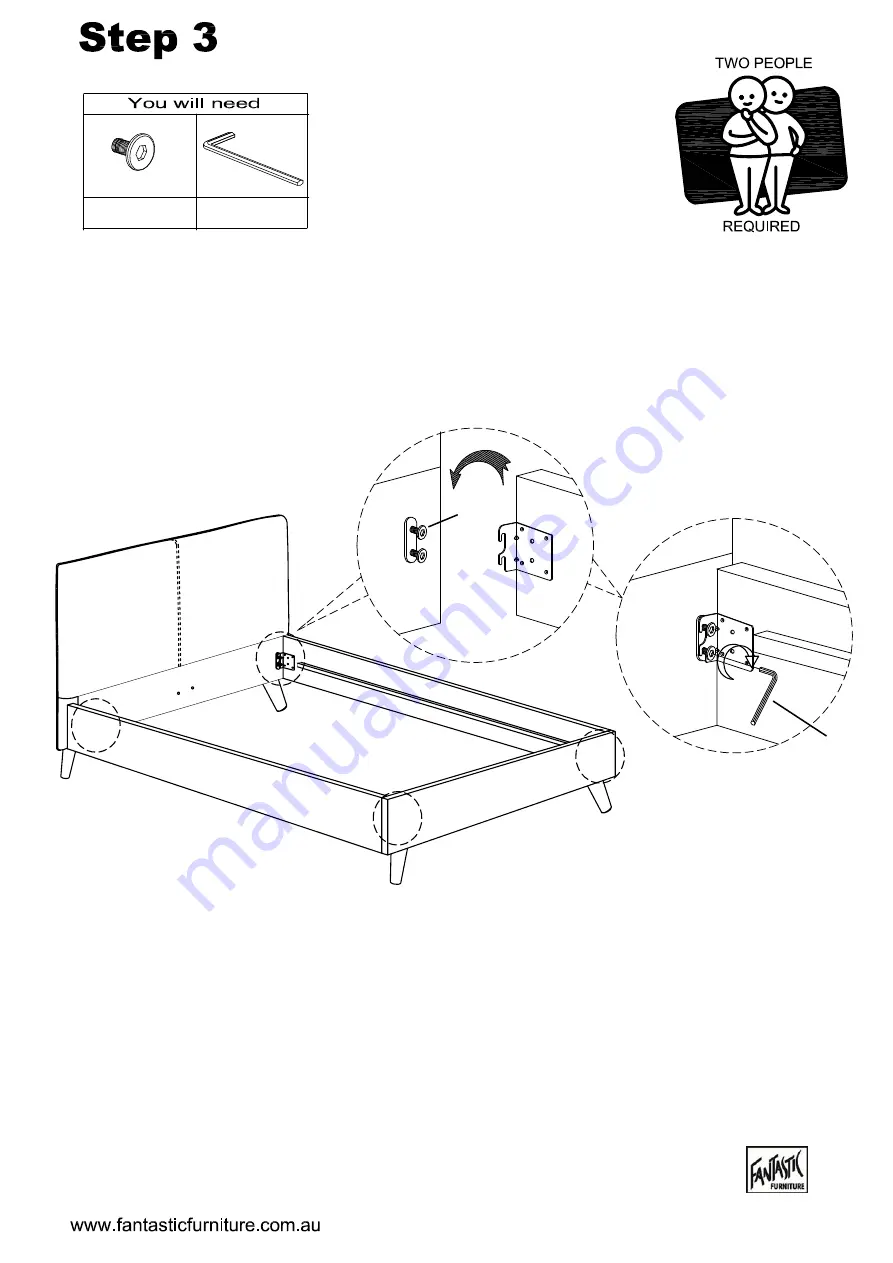 fantastic furniture Melody Queen Bed Manual Download Page 6