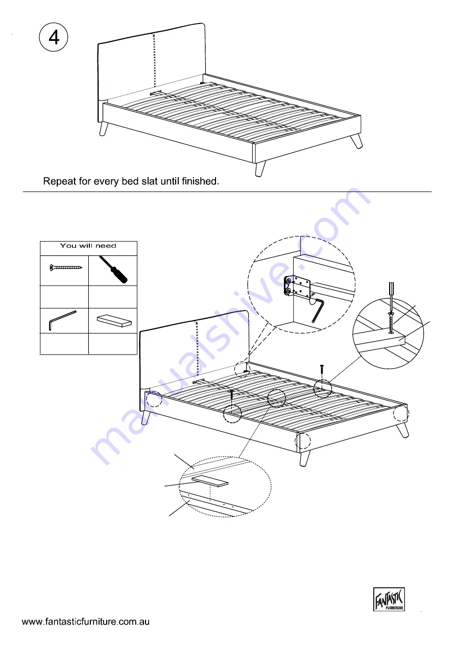 fantastic furniture Melody Queen Bed Скачать руководство пользователя страница 9