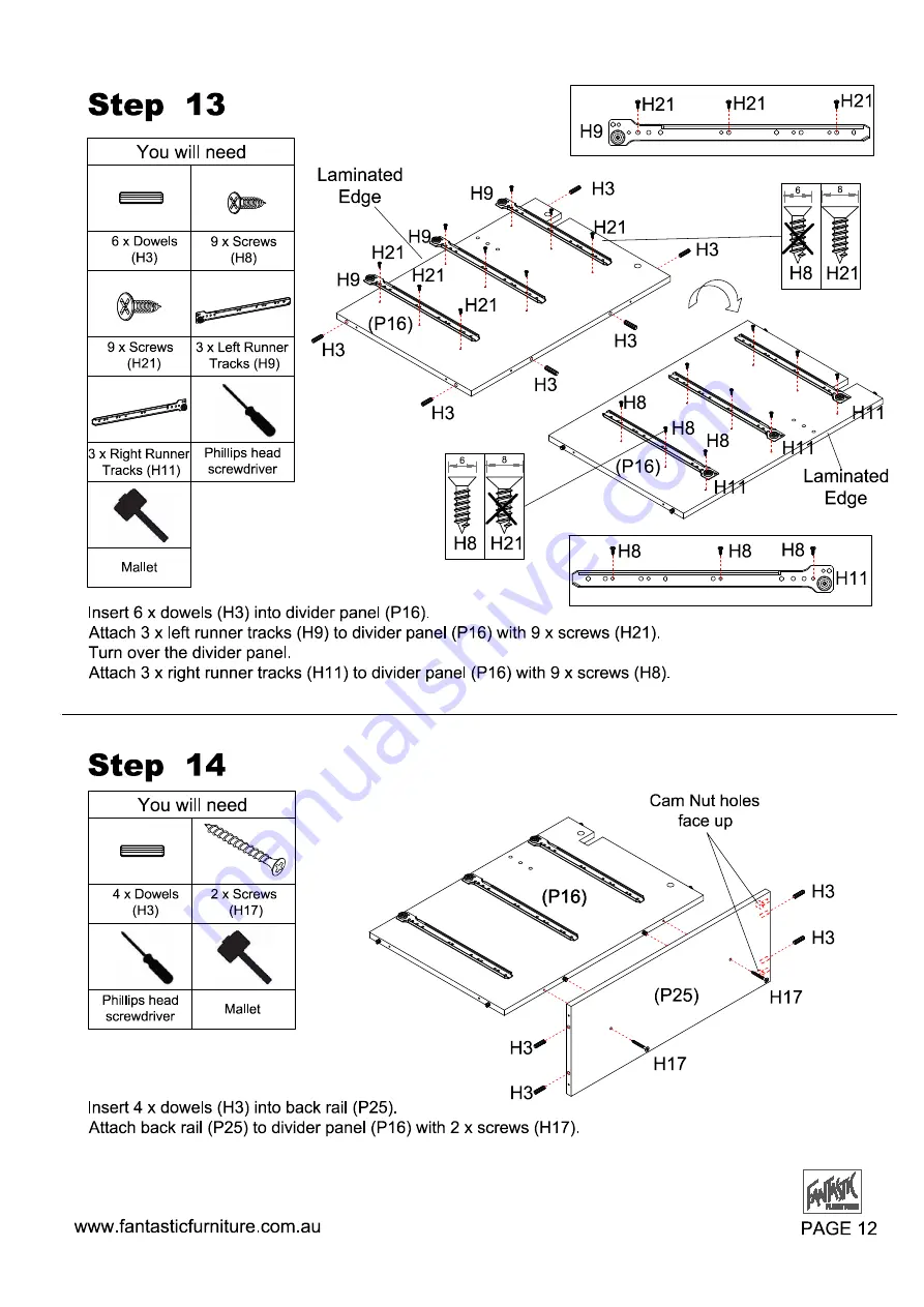 fantastic furniture Melody Queen Bed Manual Download Page 38