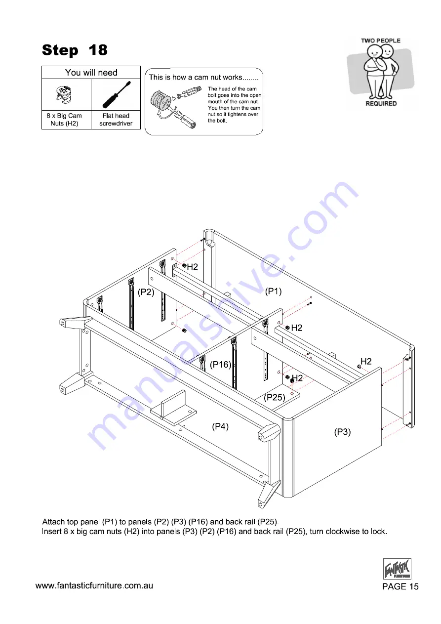 fantastic furniture Melody Queen Bed Manual Download Page 41