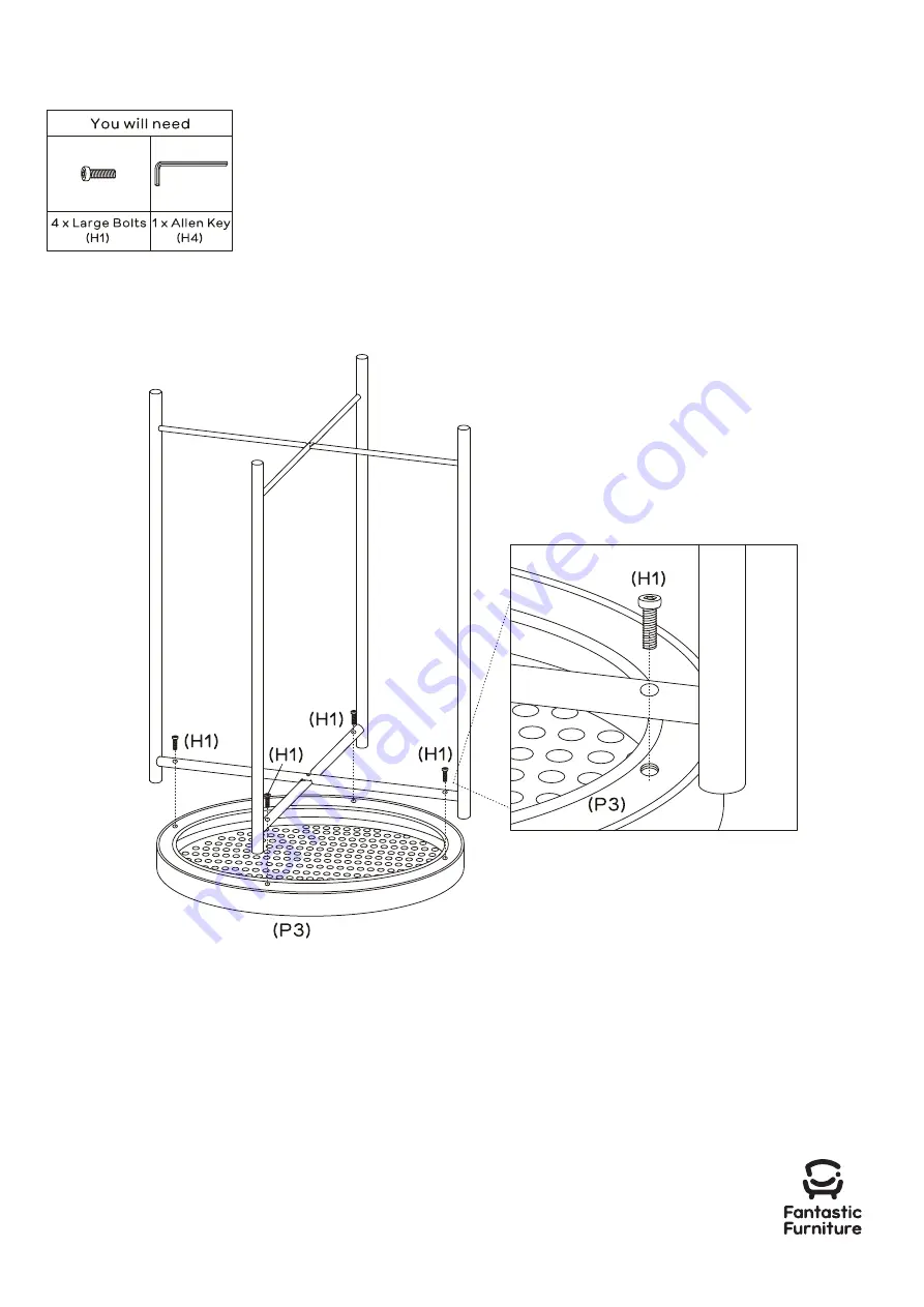 fantastic furniture Moulin Side Table Manual Download Page 7