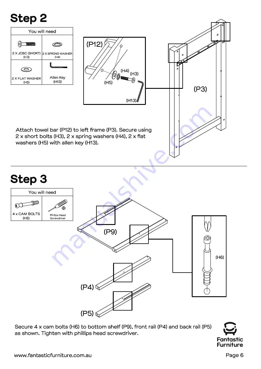 fantastic furniture Newhaven Assembly Instructions Manual Download Page 6