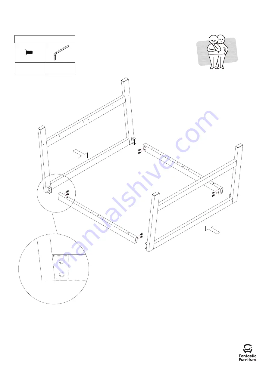 fantastic furniture Nicholls Coffee Table Square Black Ash Скачать руководство пользователя страница 5