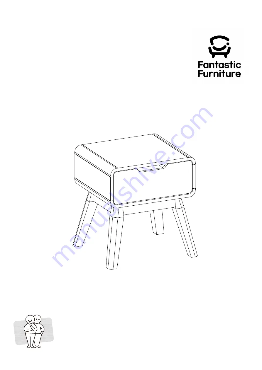 fantastic furniture Niva Bedside 1 Drawer Manual Download Page 1