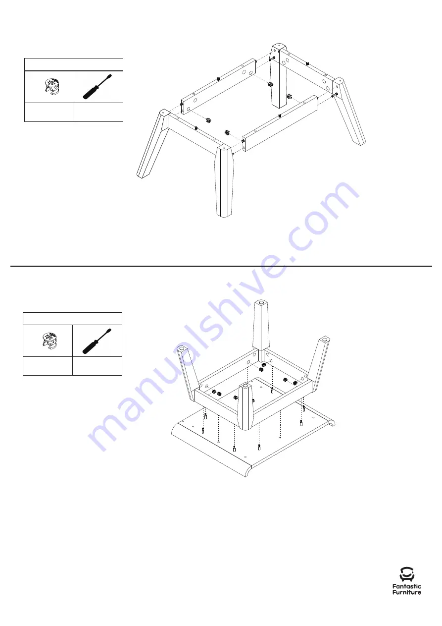 fantastic furniture Niva Bedside 1 Drawer Manual Download Page 7